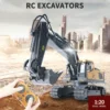 RC Excavator/Bulldozer 1/20 2.4GHz 11CH RC Construction Truck Engineering Vehicles with Light Music Christmas Gift Toys for Kids 6