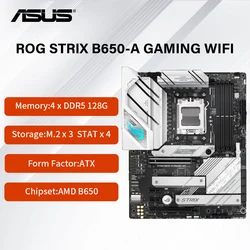 New ASUS ROG STRIX B650-A GAMING WIFI Motherboard with AMD Socket AM5, 4 x DIMM, Max. 128GB, DDR5