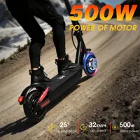 Trottinette électrique HX D06 500W avec batterie 36V 25Ah, pneus de 8,5 pouces, pliable, 32 km/h, double amortisseurs, E-Scooter 3