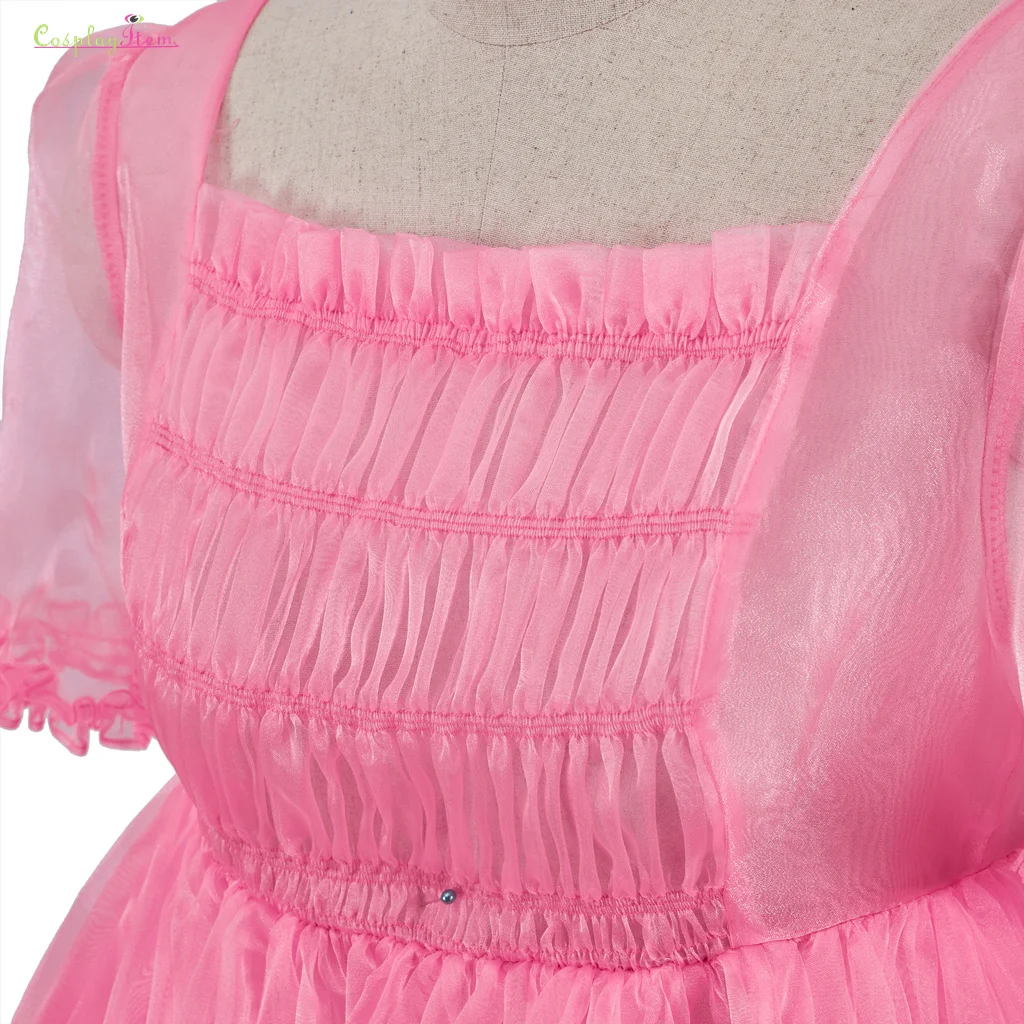 Vestido feminino Killing Eve rosa Jodie Comer Villanelle Cosplay