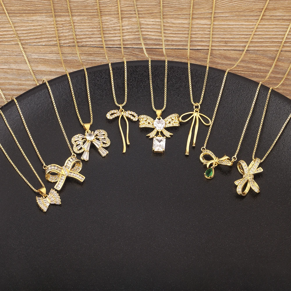 Nidin-New-Arrival-Romantic-Sweet-Bow-Knot-Shape-Charm-Ribbon-Pendant ...