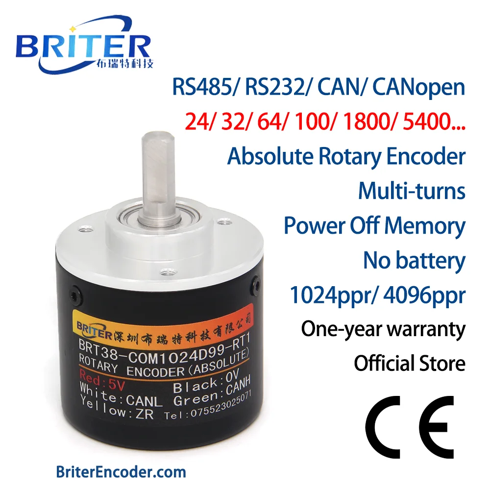 

Rotary Encoder Magnetic Multi-turns Absolute CAN RS485 interface, Angle measurement, Power Off Memory Smart home DIY Electronic