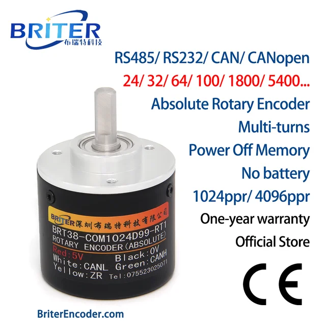 Rotary Encoder Magnetic Multi-เปลี่ยน Absolute สามารถ RS485อินเทอร์เฟซ,การวัดมุม,Power Off Memory สมาร์ทโฮม DIY อิเล็กทรอนิกส์ 1