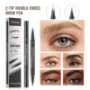 Dual-Ended Forked Tip Eyebrow Pencil with Brush, 2-in-1 Waterproof and Smudge-Proof, Precise Definition for Natural Looking Brow 1