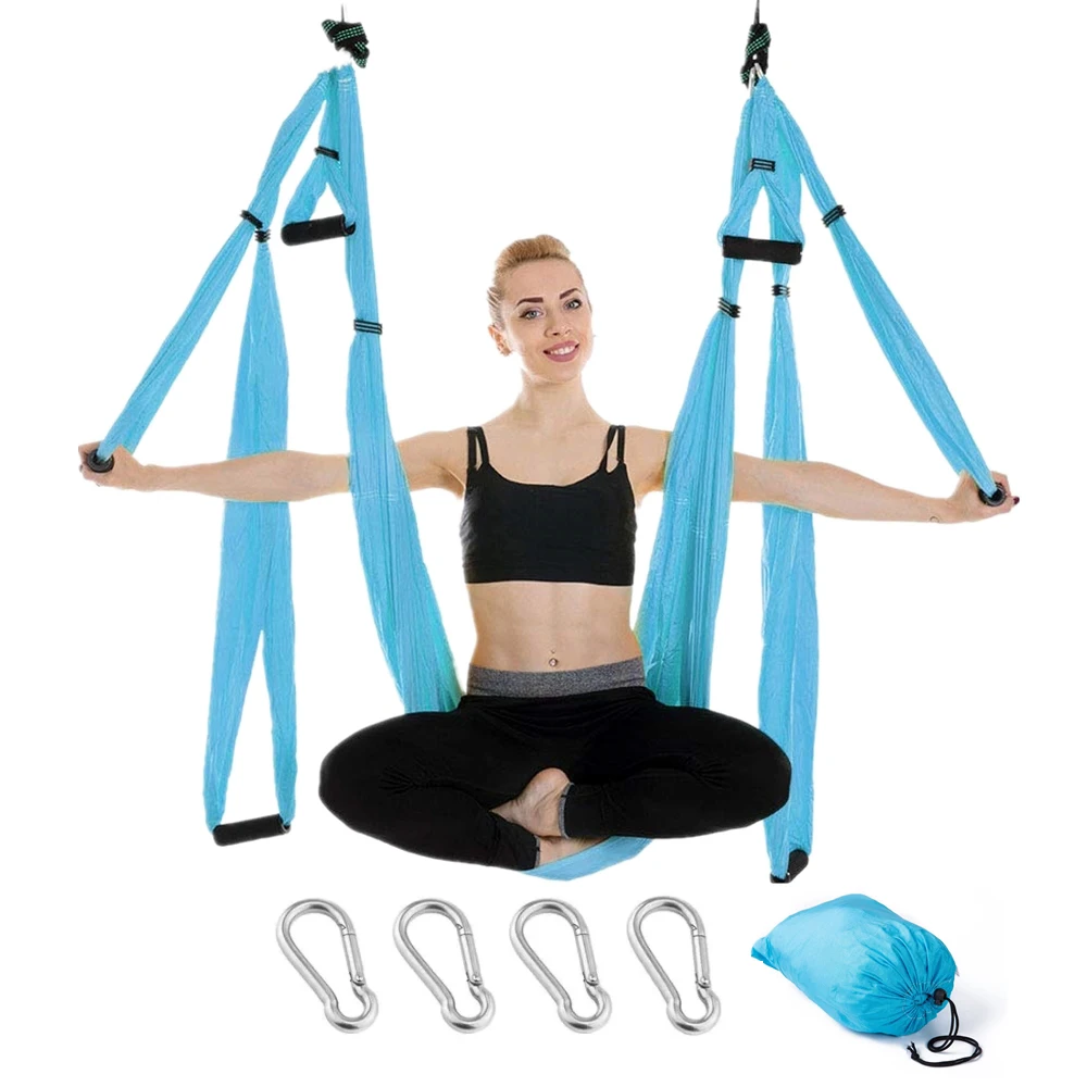 Aerial Yoga Strap Yoga Hammock 15 Color 6 Handles Anti-gravity Aerial Yoga Hammock Set