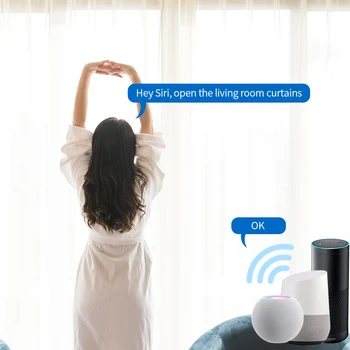Zemismart WiFi Homekit Smart Curtain Motor with Custom Track Alexa Google Home Yandex Alice Voice Control Electric Stage Curtain 2