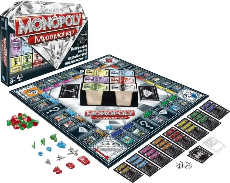 Enzovoorts Wreedheid Ambacht Board Game "Monopolie Miljonair" (Monopolie Miljonair), Hasbro (Hasbro), 2  4 Spelers, 8 4 Spelers|Partyspellen| - AliExpress