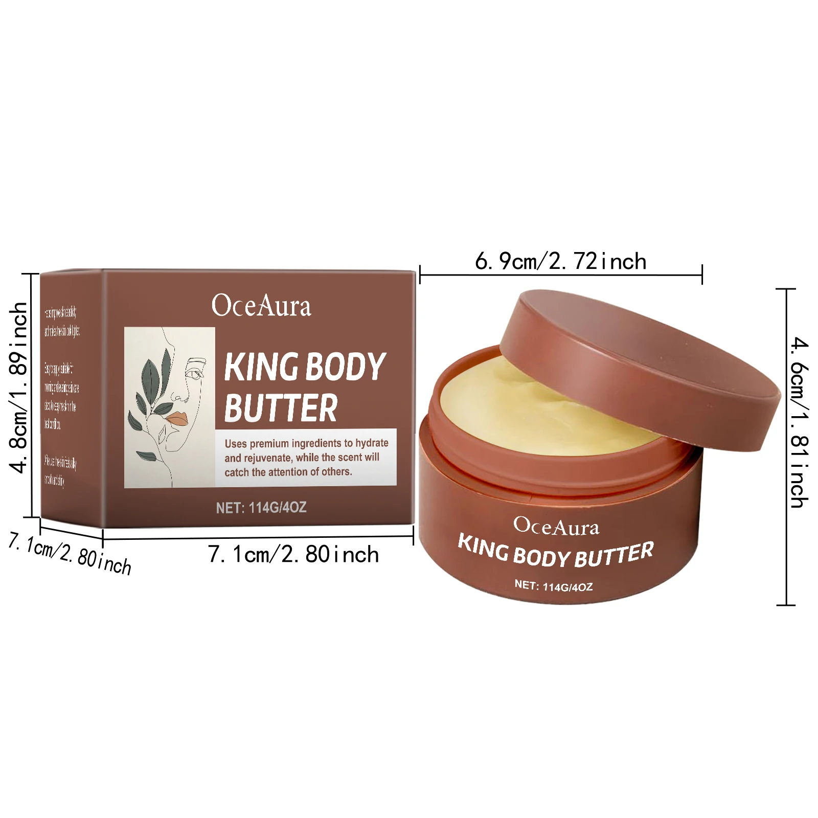 Oceaura Shea Butter Face Cream Reduce Dryness Moisturizing Nourishing Improve Roughness Smoothing Softening Face Care Cream