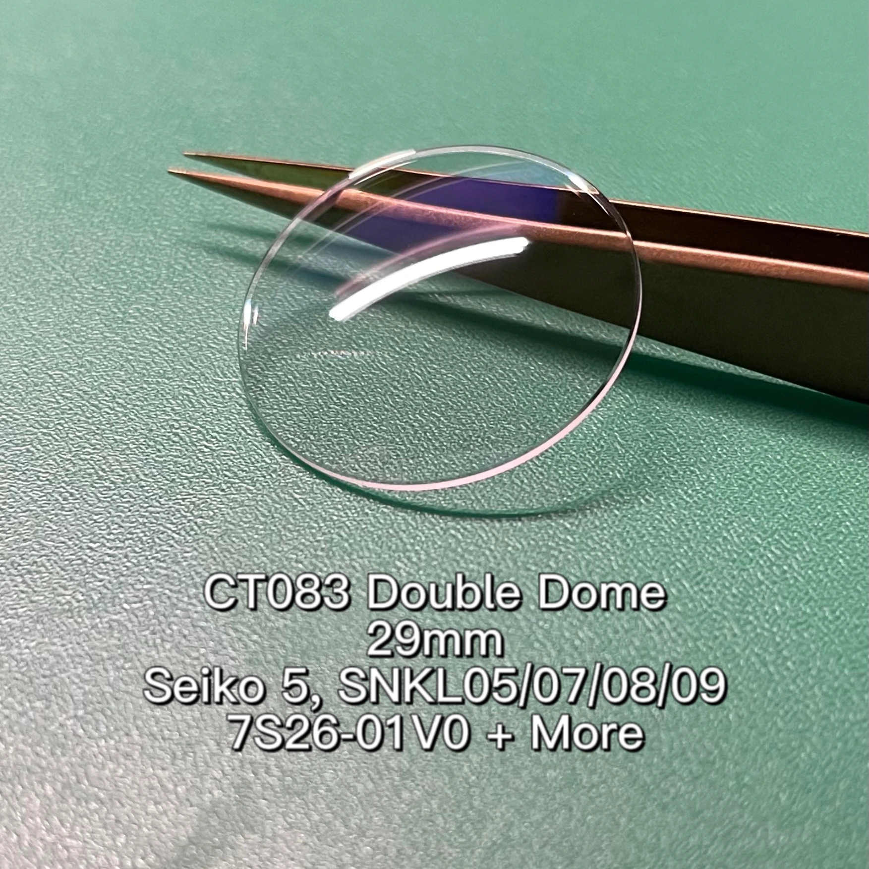 Ct083-Cristallo Zaffiro A Doppia Cupola-Seiko 5 - 29Mm