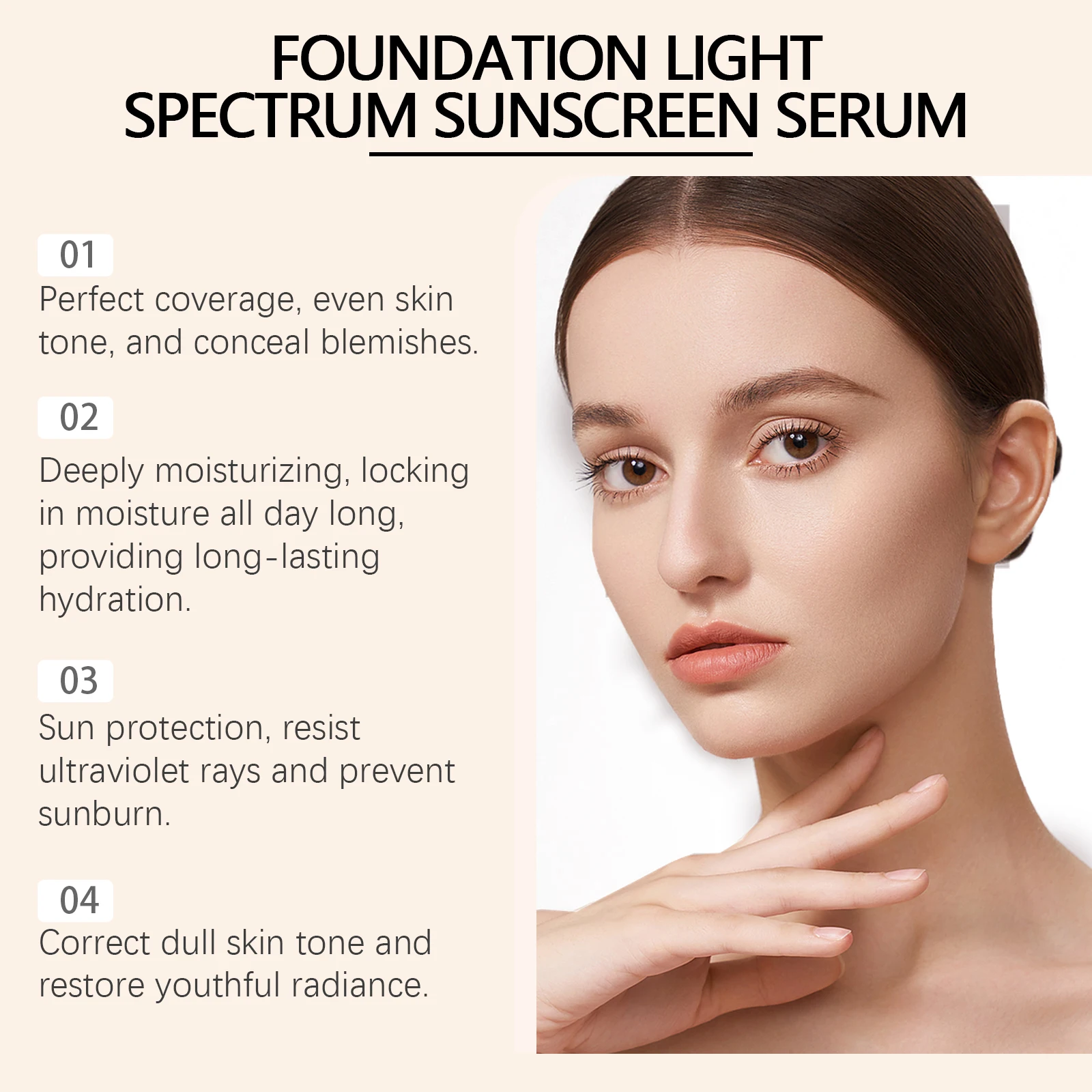 EELHOPE Face Makeup Foundation Natural Lightweight Texture Perfect Coverage Glowing Skin Tone Moisturizing Face Foundation Cream