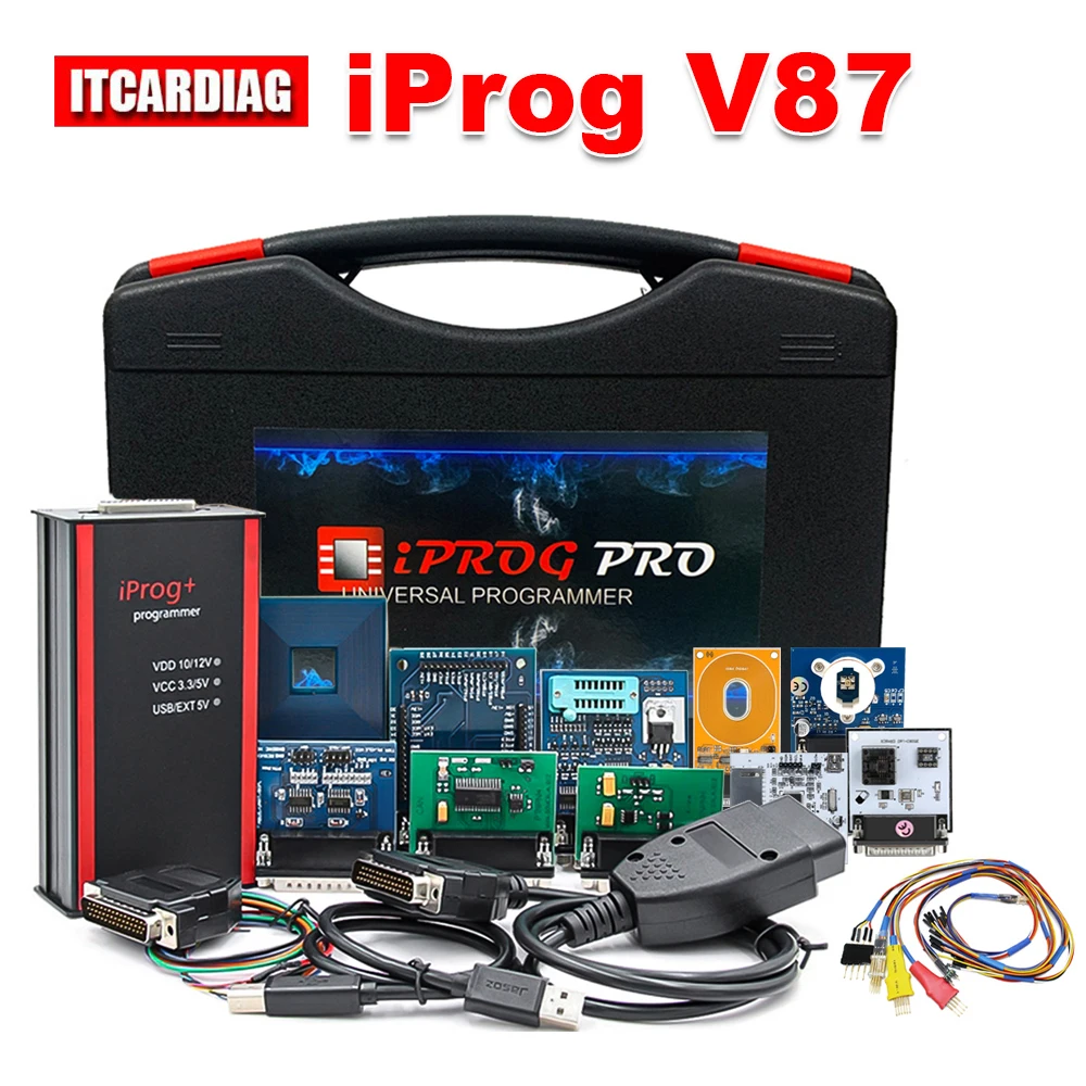 Iprog Pro V87 Beta Iprog+ Version V89 Full Set Ecu Key Programmer Support Airbag Reset/Eeprom IMMO/KM/Car Radio/Dashboard Tool key programmer universal programmer