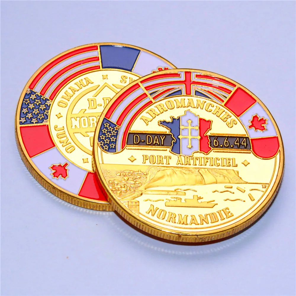 

WWII 1944.6.6 D-Day Normandy War 70th Anniversary Military Challenge Coin