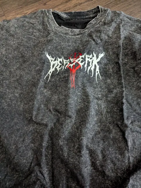 Berserk T-Shirt – Guts Silhouette & Red Moon Design | Cotton Oversized Anime Tee
