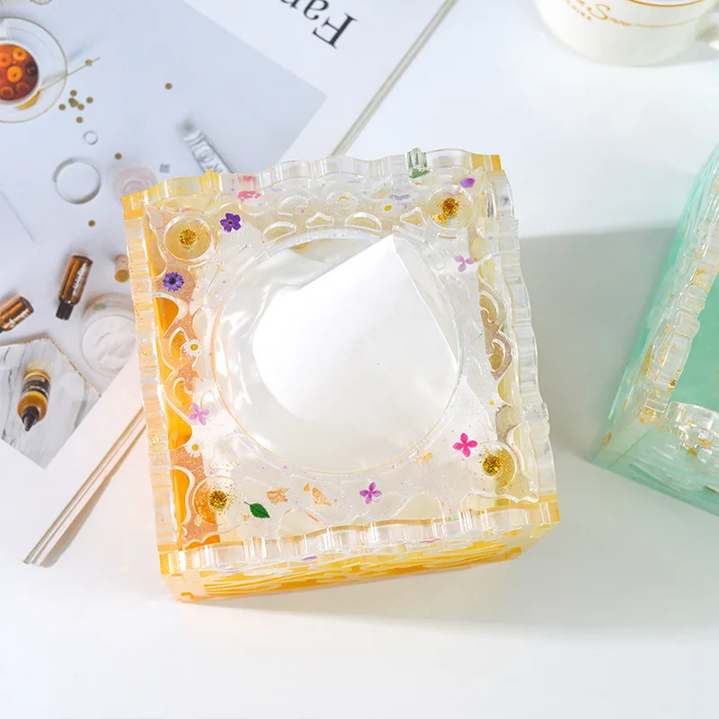 DM225 Square Silicone Tissue Box Resina Epoxi Kit Completo Resin Casting  Mould for Jewelry Storage DlY Gift Box