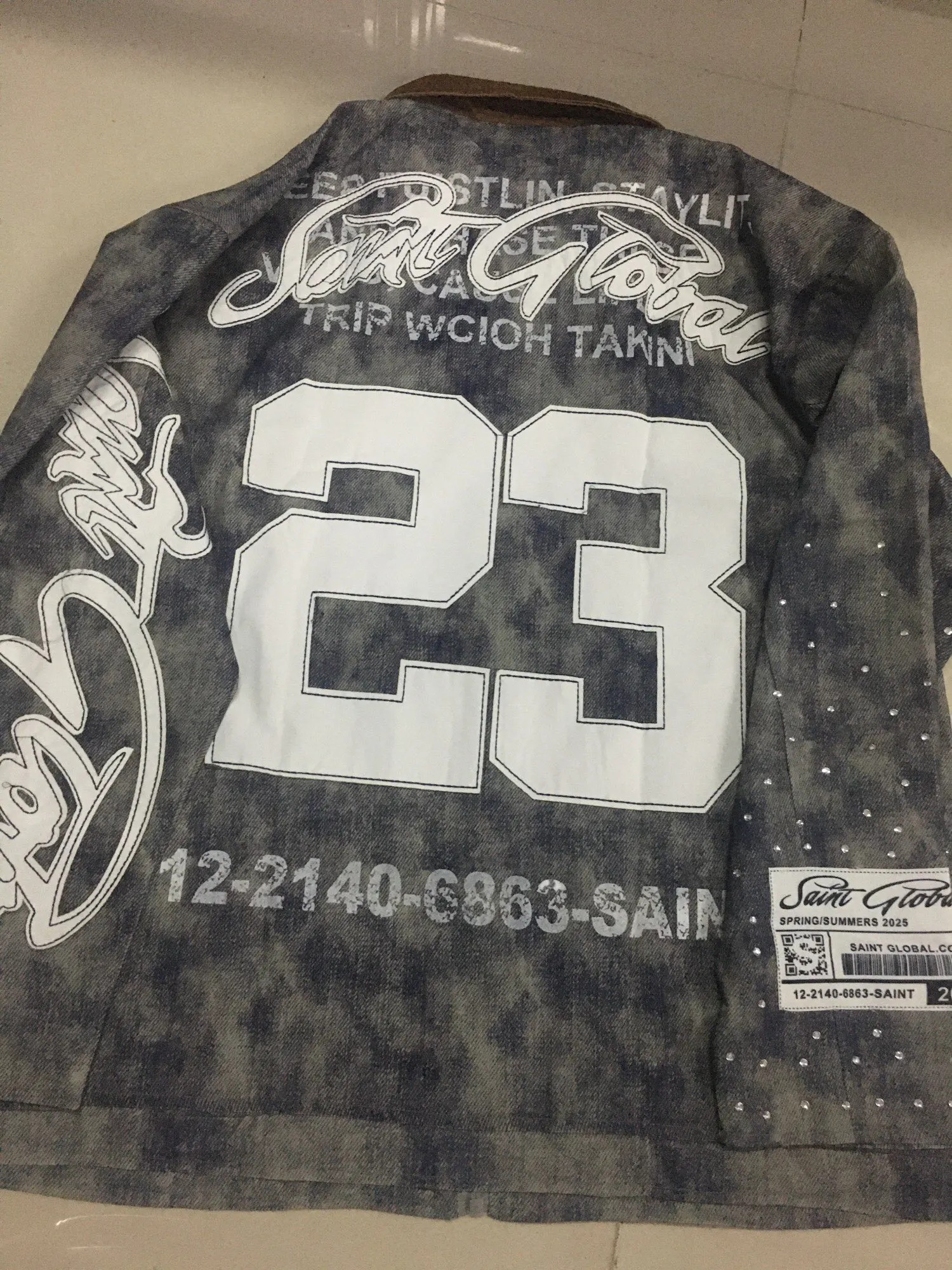 Streetwear Washed Denim Jacket Y2K Clothes Mens Womens Hip Hop Letter Graphic Patch Embroidery Blue Oversized Jacket Casual Coat