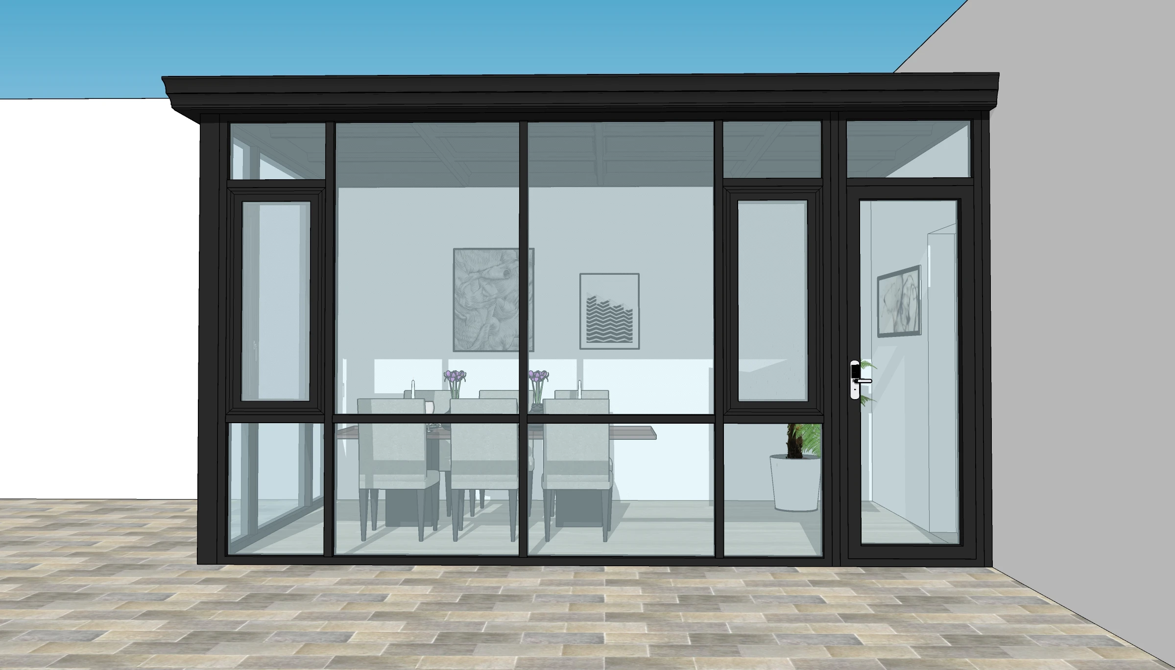 Sunroom Kits Direct factory Supplier Aluminium Sun room Glass House Garden Houses