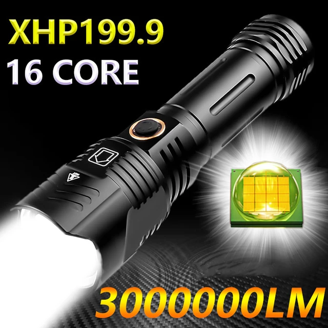 lampe de poche ultra puissante lampe de poche tactique longue portée torche  puissante USB-C lampe à main LED rechargeable utilisation batterie  18650/26650 - AliExpress