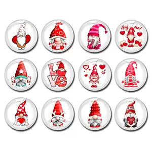 Valentine Cabochon,Gnome image Glass dome,Dwarf Picture Cameo, 10mm 12mm 14mm 16mm 18mm 20mm 25mm 30mm 35mm 40mm -FJ3760