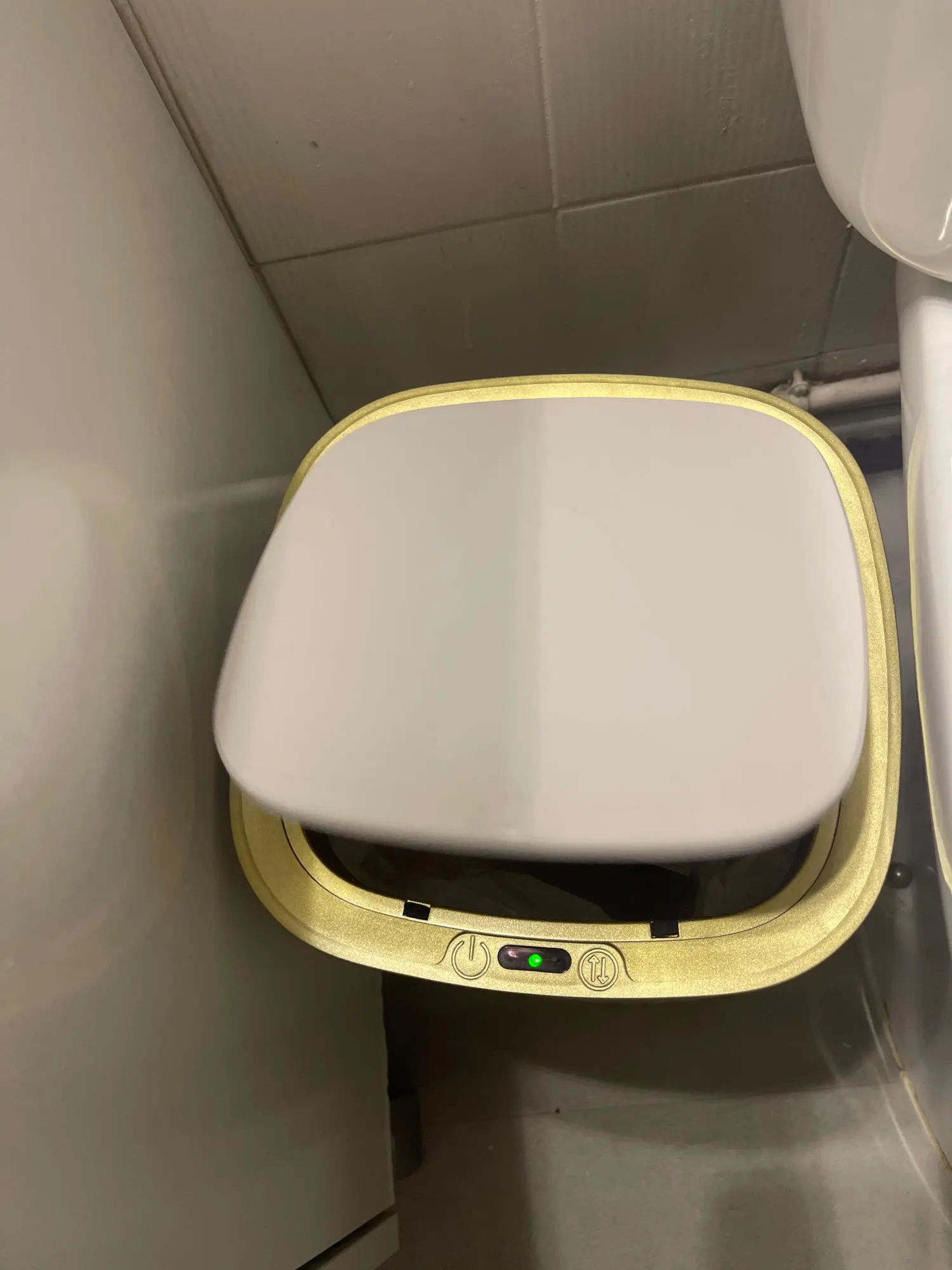 Gold Trash Can Smart Sensor Automatic Bin photo review