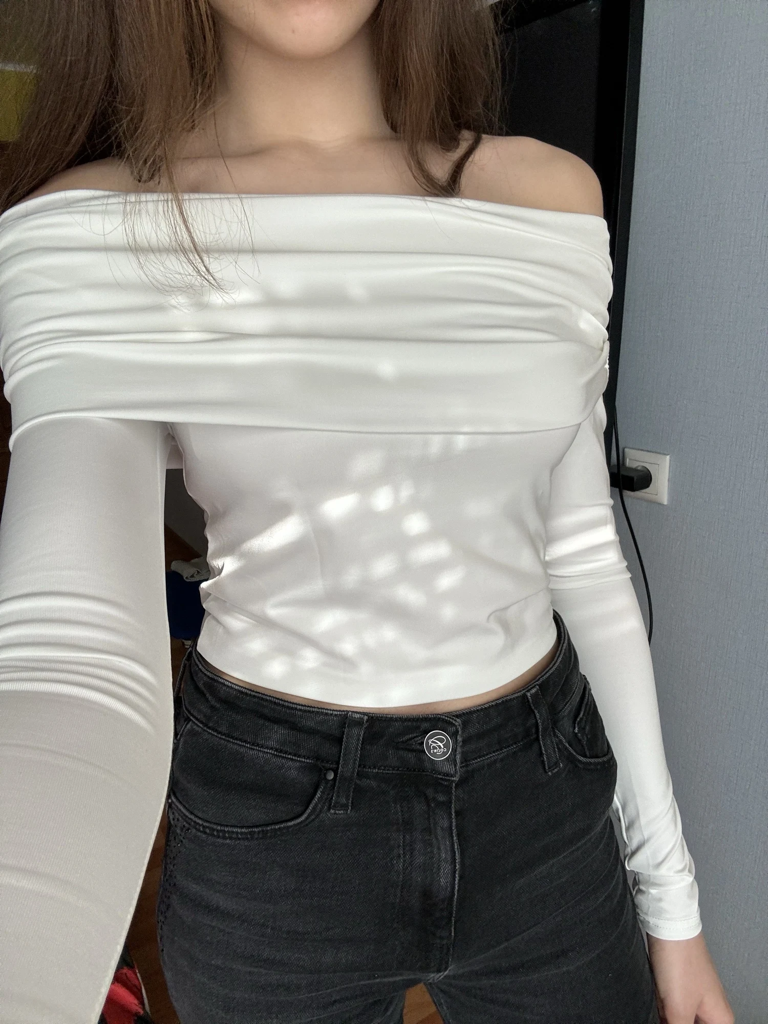 Chic White Long Sleeve, customer photo