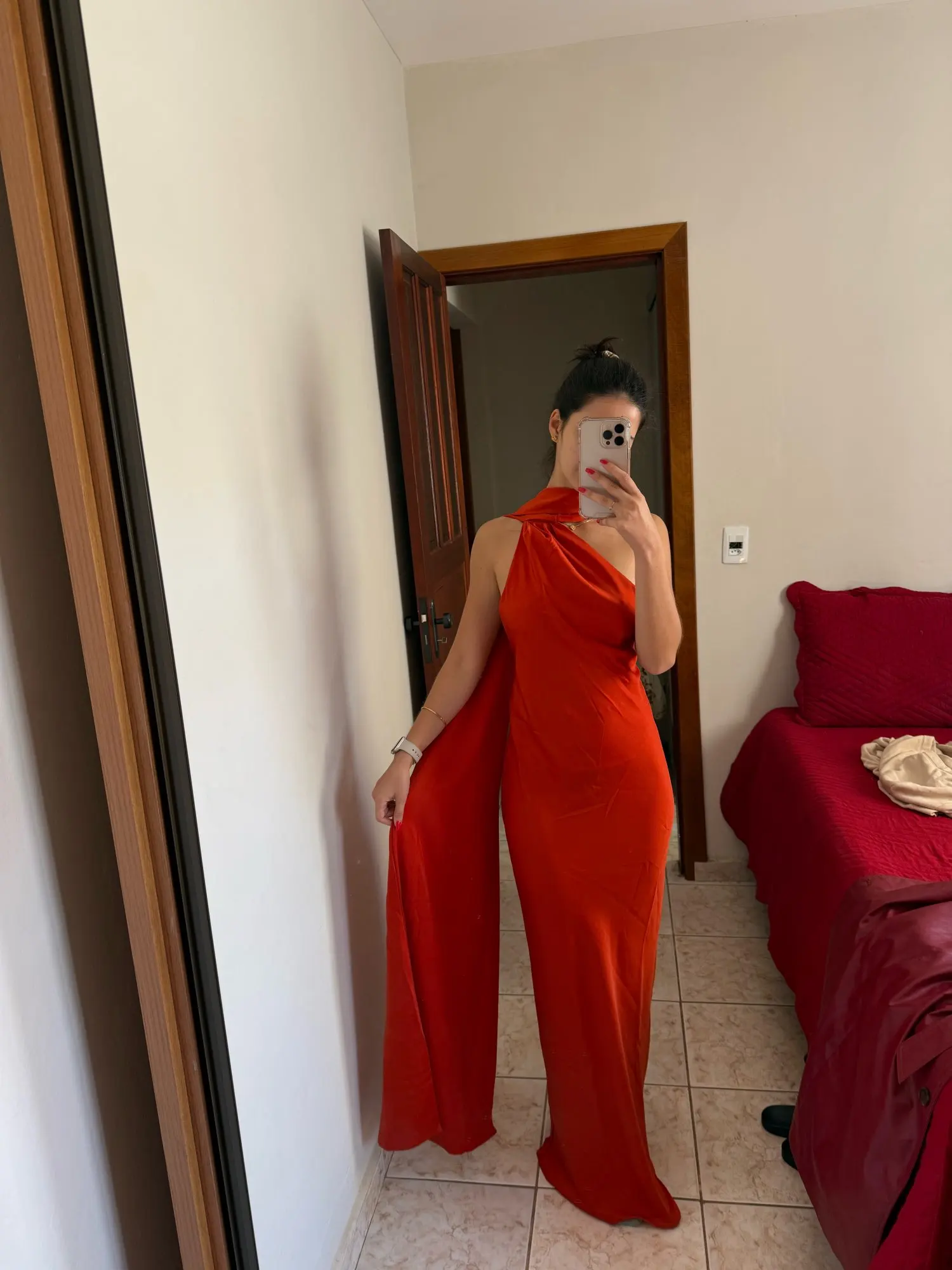Elegant Backless Satin Ribbon Gown for Summer Events photo review