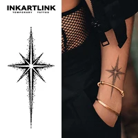 Eight-pointed star Temporary Tattoo,Lasts To 15 Days New Technology Magic Waterproof Semi Permanent Sticker. 1