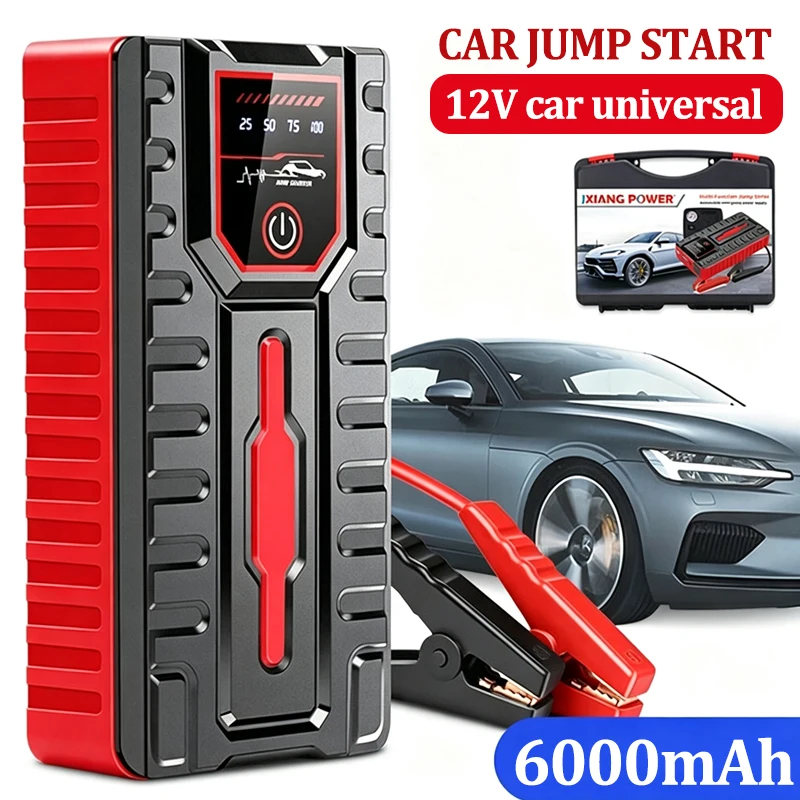 Démarreur de voiture portable 6000mAh, chargeur de batterie, adapté aux véhicules essence 6.0L et aux véhicules diesel 4.0L, type électrique pur 1