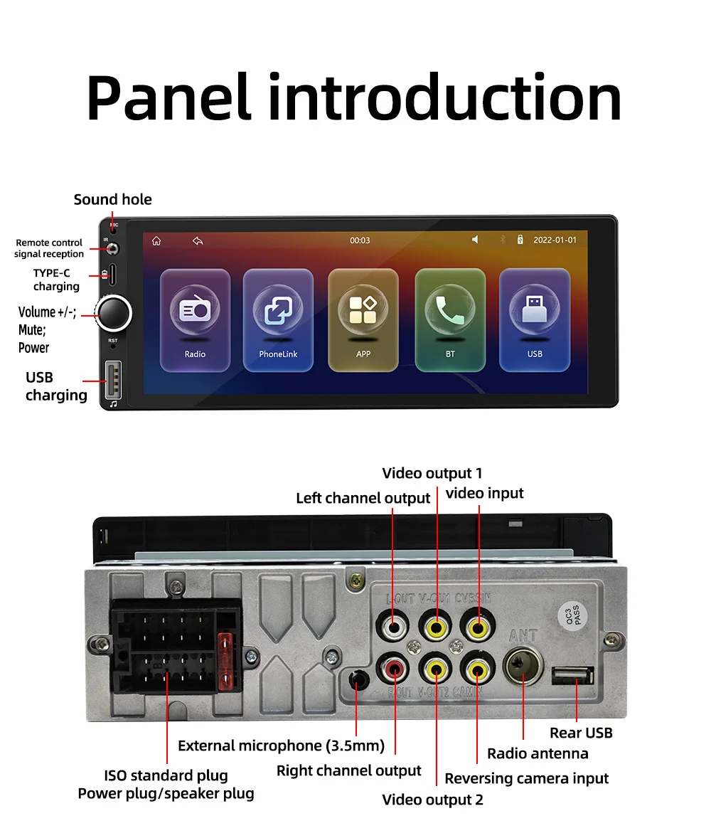 1 Din MP5 Car Radio 6.86'' MP5 Player Wired Carplay Android Auto Universal Multimedia Player Mirror Link Car Stereo 19 Af86bc6b655284271966ac23502ac6551T 1 Din MP5 Car Radio 6.86'' MP5 Player Wired Carplay Android Auto Universal Multimedia Player Mirror Link Car Stereo