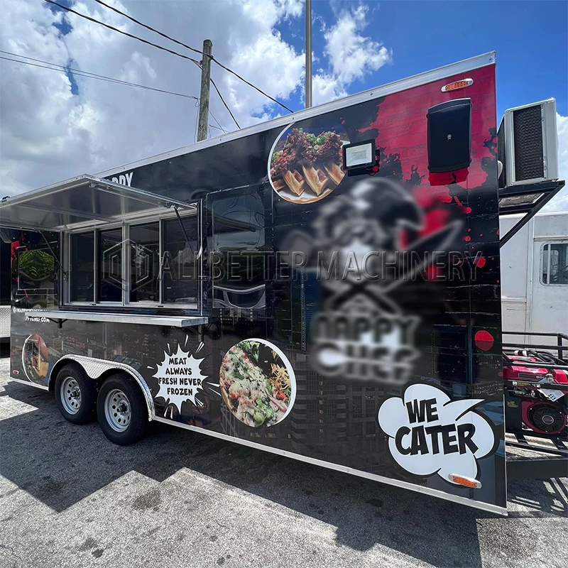 Allbetter Fully Equipped Food Truck for Sale US Concession Trailer Bubble Tea Coffee Vending Cart Food Trailer