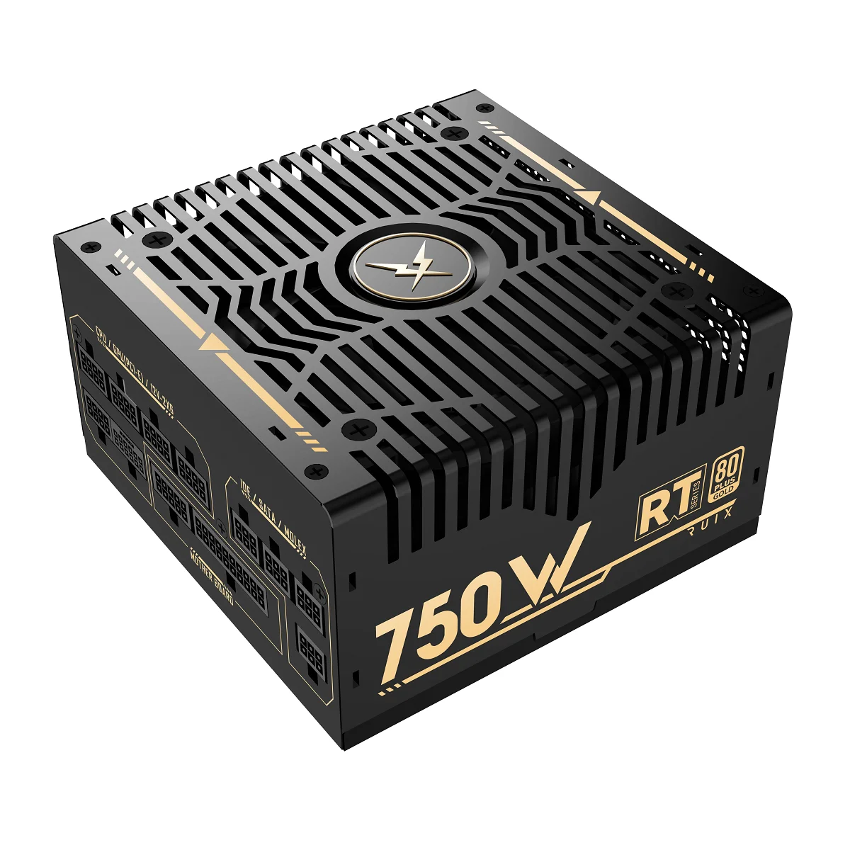 루익스 RT-750W 80 플러스 골드 PSU ATX 3.1 풀 모듈러 110V-240V 전원 공급 장치 게이밍 액티브 PFC PSU (컴퓨터용)