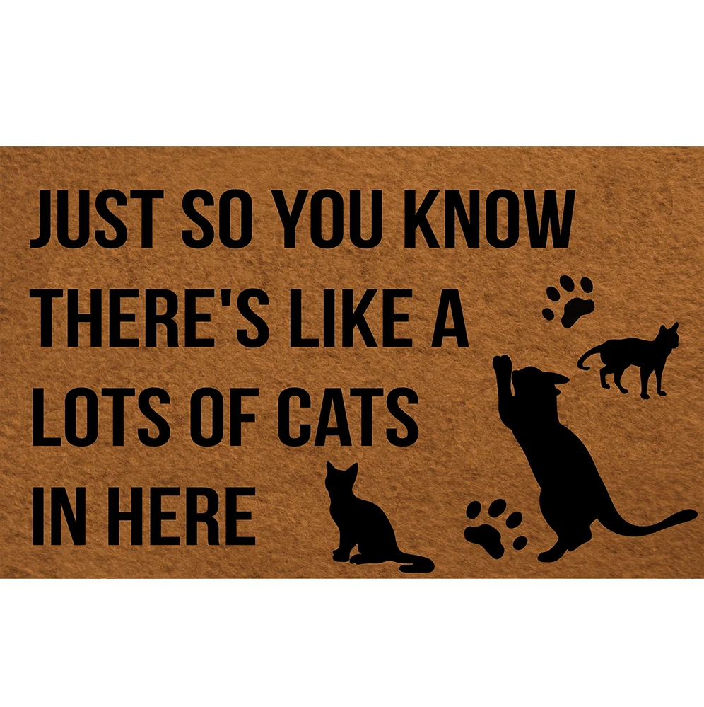 Lots Of Cats In Here Doormat Rubber Bathroom Kitchen Mat Garden