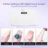 Wireless Nail Lamp LED UV Nail Dryer Rechargeable Auto Sensing Touch Control Fast Drying Nail Light 360° Bendable Table Lamp 5