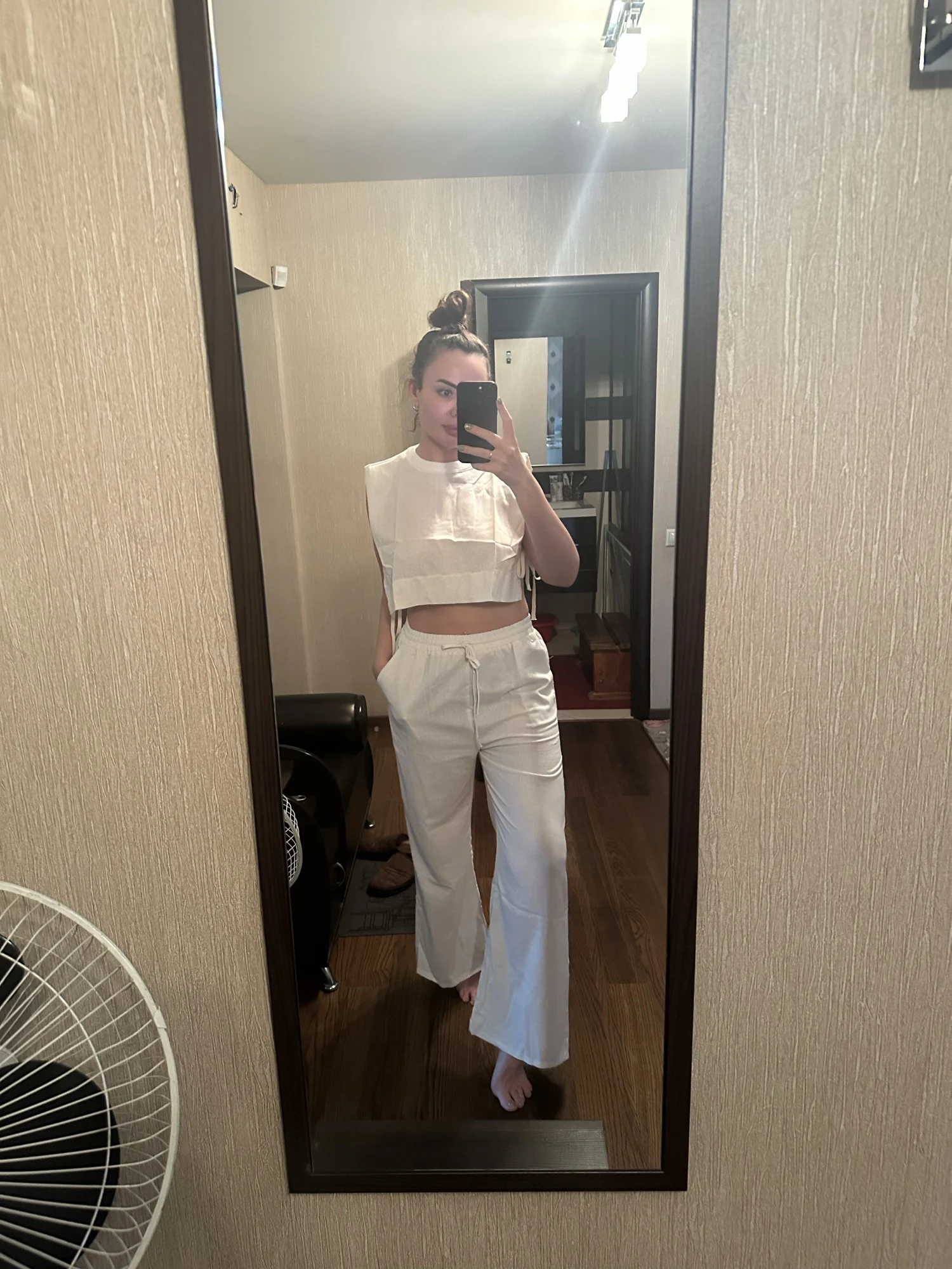 Women's Holiday Linen Two-Piece Set photo review