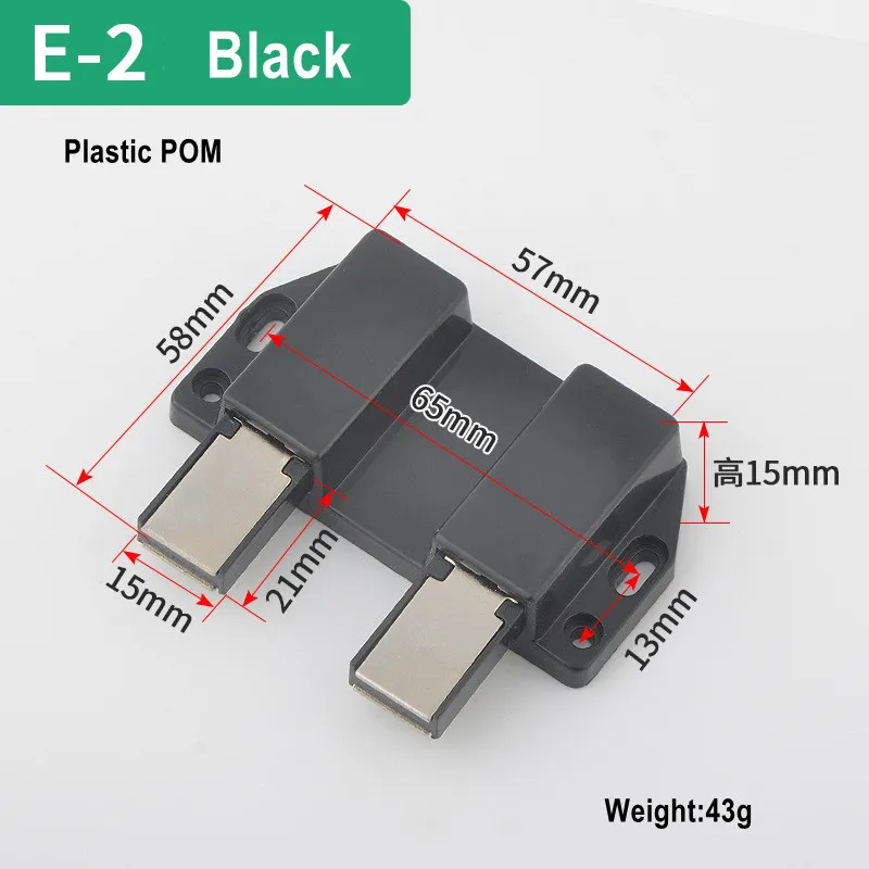 5 package shock absorber Cabinet door spring loading button Aluminum alloy push door bouncer for furniture hardware