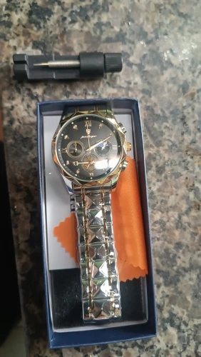 Relógio Masculino POEDAGAR 996 Luxo  Aço Inoxidável à Prova D'água Cronógrafo Luminoso photo review