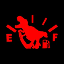 T - Rex Die Cut Vinyl Decals - Humorous Car Exterior Waterproof Sticker - 15cm x 10cm (Reflective red)