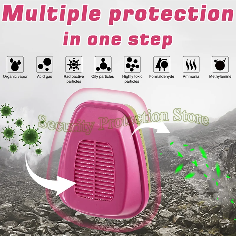 Pack complet du kit filtre 60926 3in1 avec emballage, compatible masque 6200/6800/7502, protection respiratoire