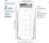 2-Pack 128oz Extra Wide Mouth Mason Jars 1 Gallon Glass Large Storage Jars with Airtight Lid for Food Storage Curing Fermentatio 2