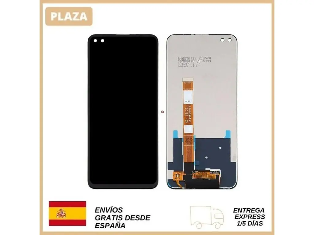 Originale Repuesto Pantalla Lcd + Tactil Para Oppo Reno 4Z 5G Colore Negro Envió 24Horas Desde España