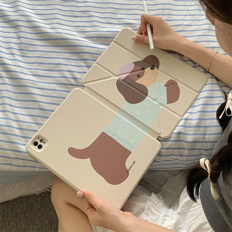 Adorable Cartoon Puppy Tablet Protective Cover