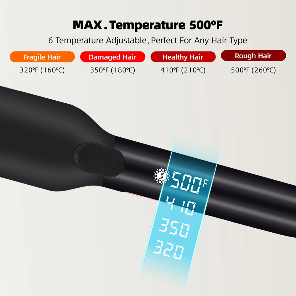 500F Hair Straightener High Temperature Flat Irons Wide Plate Plasma Ions for Keratin Treatment Frizzy Hair Recovers Damaged 3