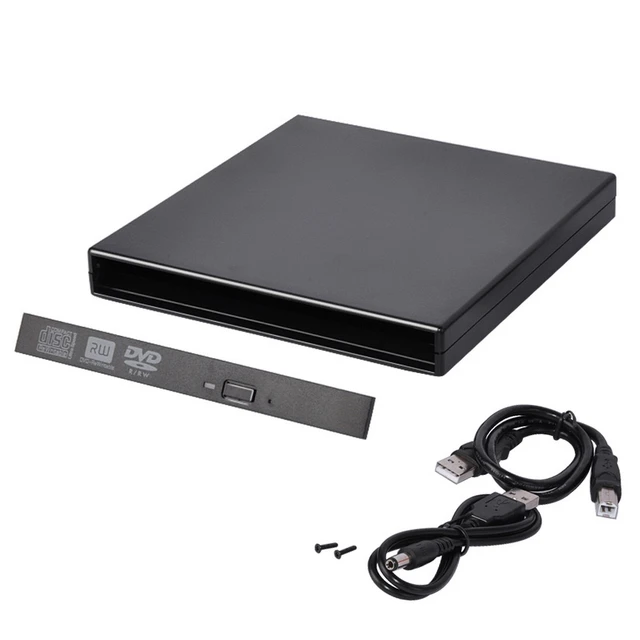 9.5mm External USB Case Enclosure For SATA Laptop Tray Load CD DVD