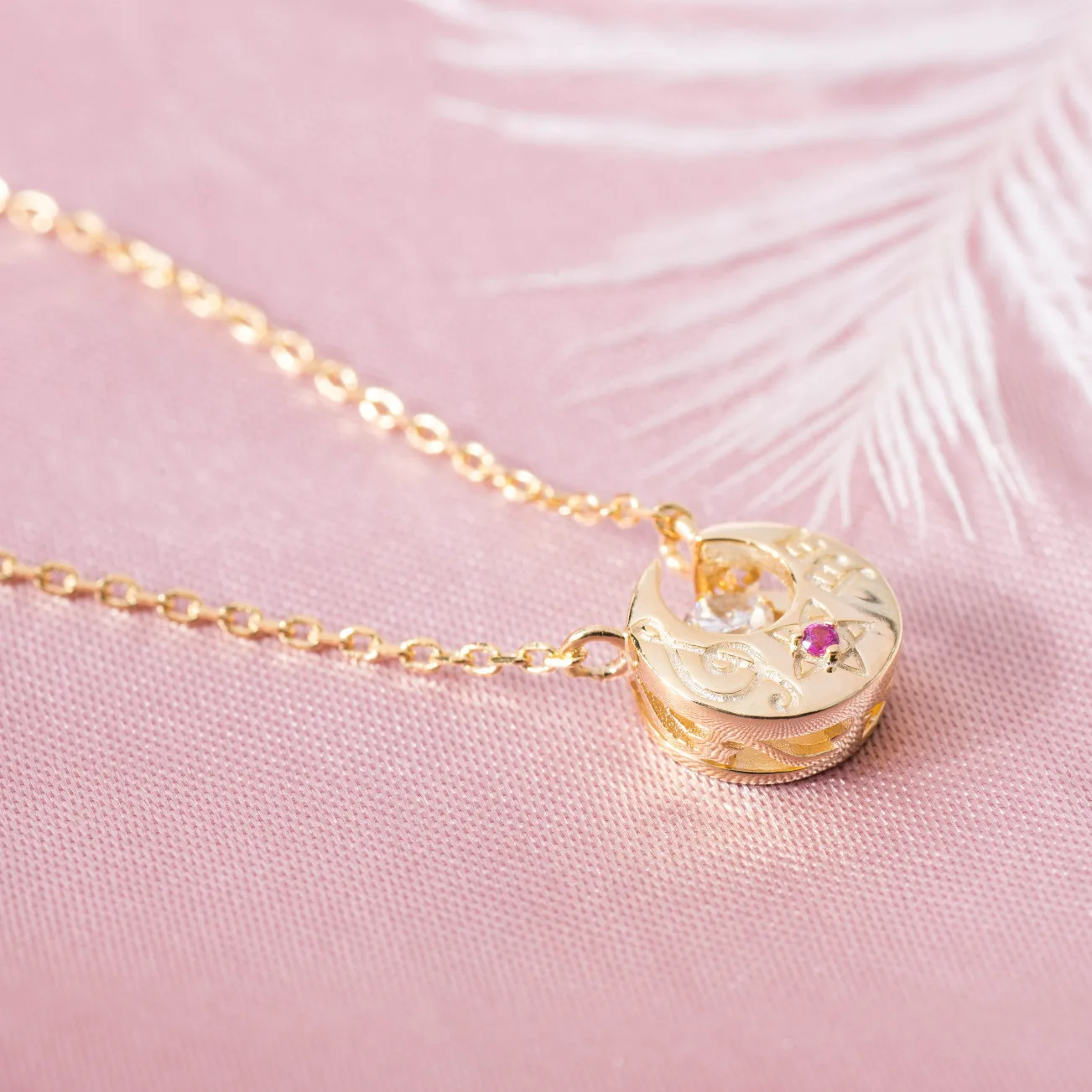 Japan Anime Sailor Necklace Sailor Saturn Pluto Moon Shape Pendant 925  Sterling Silver Cosplay Jewelry Women Girls Gift, image size:1302x1302