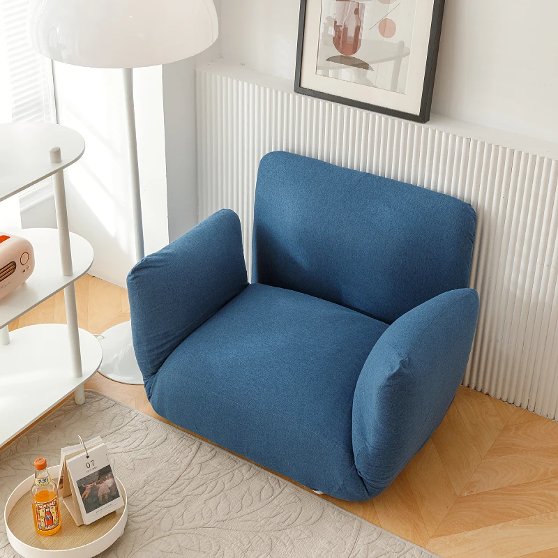 Japanese Furniture Fold Down Floor Chair Sofa Armchair Adjustable Backrest&Armrest Chair Ideal for Living Room, Bedroom, Dorm