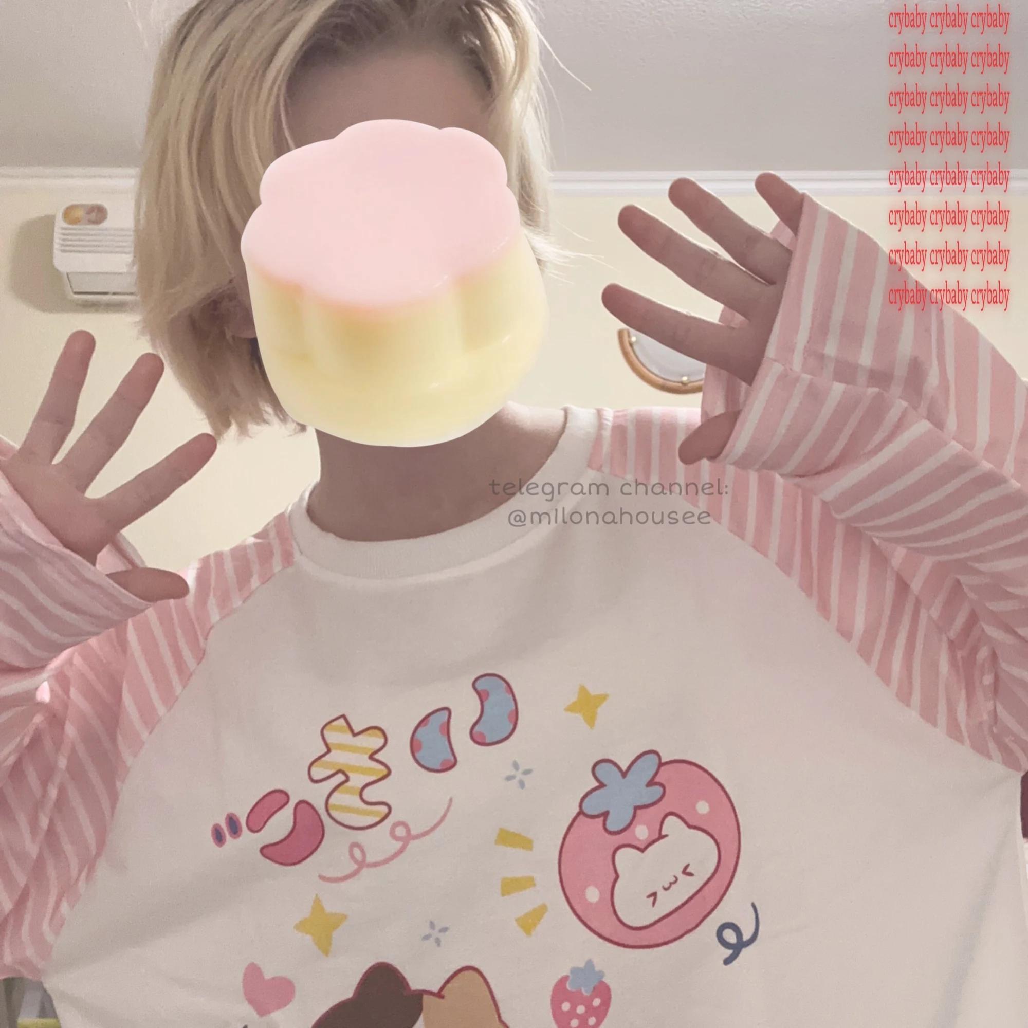 Kawaii Long Sleeve Stripped Shirt - Yume Kawaii photo review