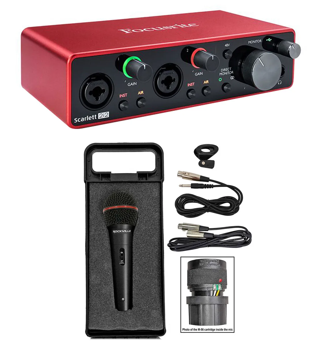 

Original Sound Card F-ocusrites Scarlett Solo Microphones.