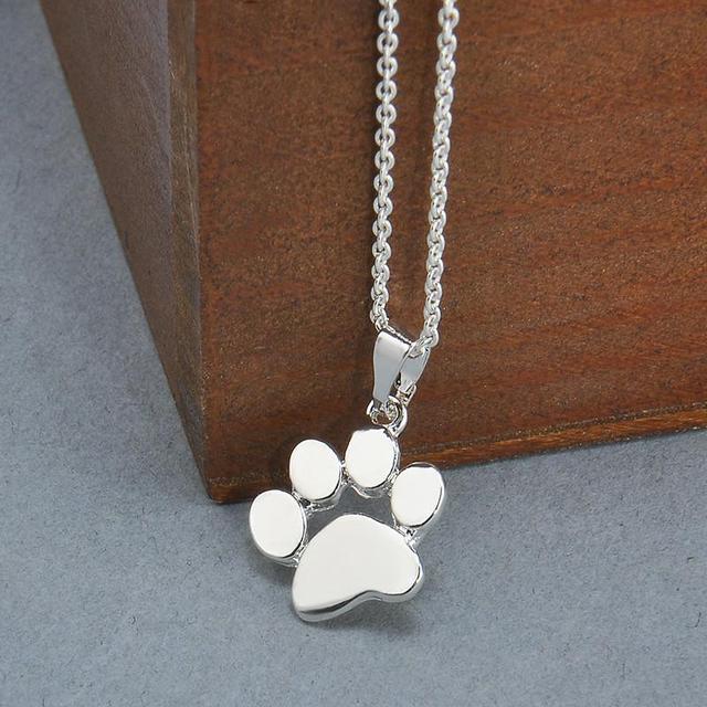 Color Gold Dog Cat Necklace For Women jewelry accessories Animal Paw Pet Choker Necklace Pendant Footprints New