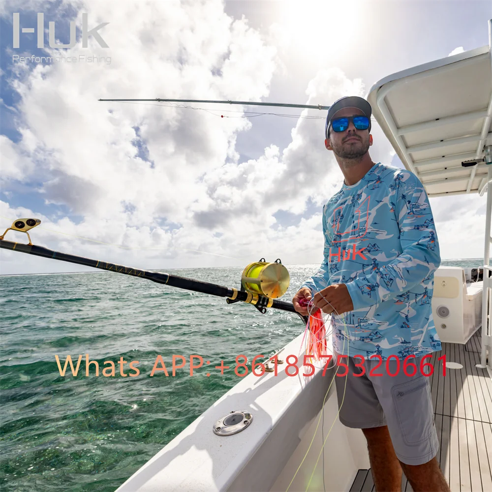 

Рыболовные рубашки с длинным рукавом, с УФ-защитой