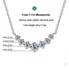 K.NOBSPIN Moissanite Necklace for Woman Wedding Fine Jewely with Certificates 925 Sterling Sliver Plated 18k White Gold Necklace 6