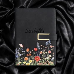 Elegant A5 Faux Leather Personalized Notebook - A5 (Black)